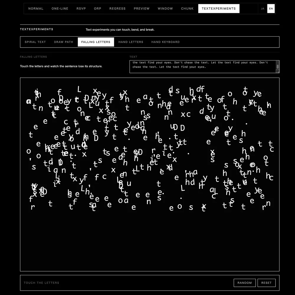 Text Experiments