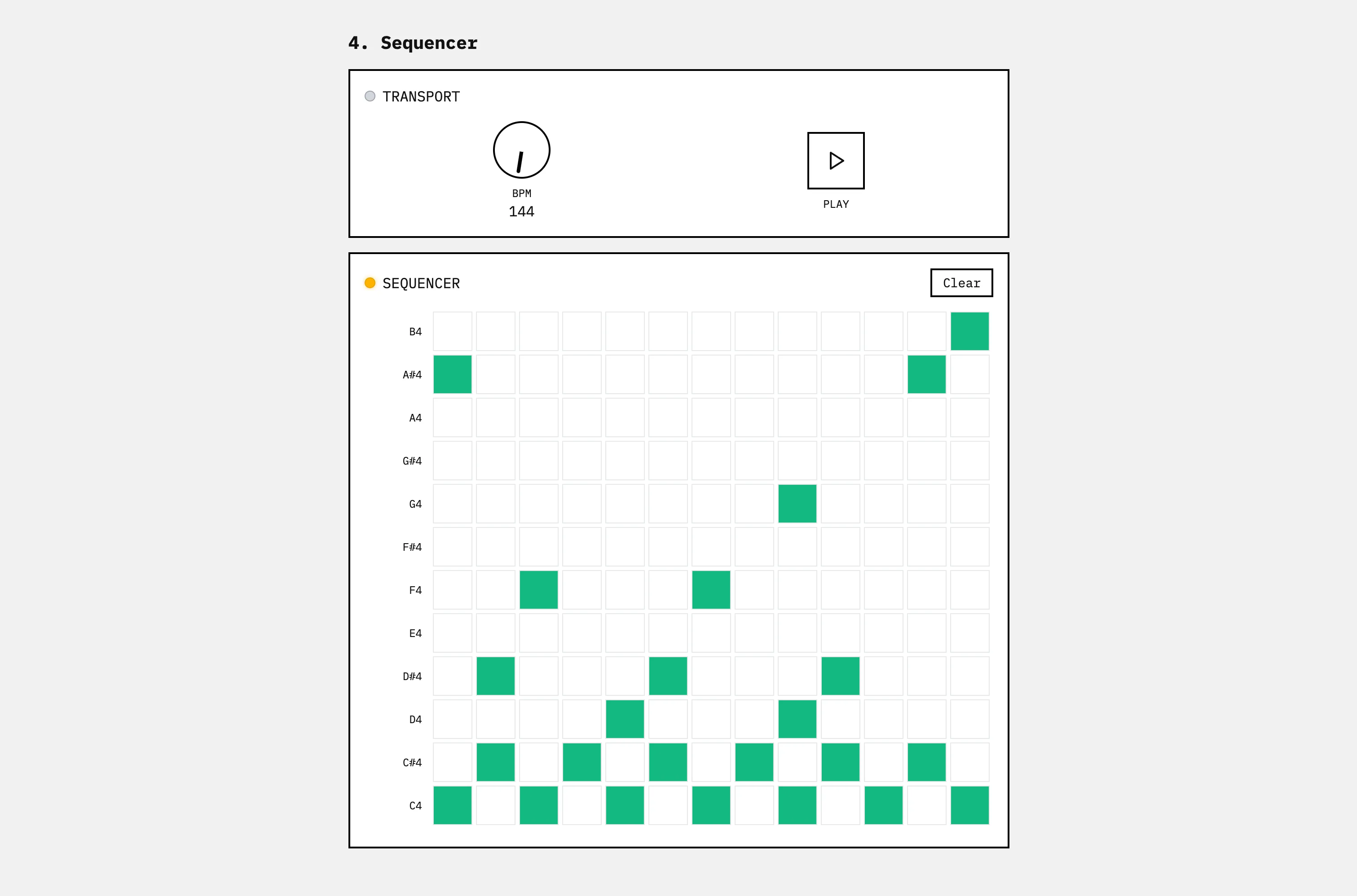 sequencer grid