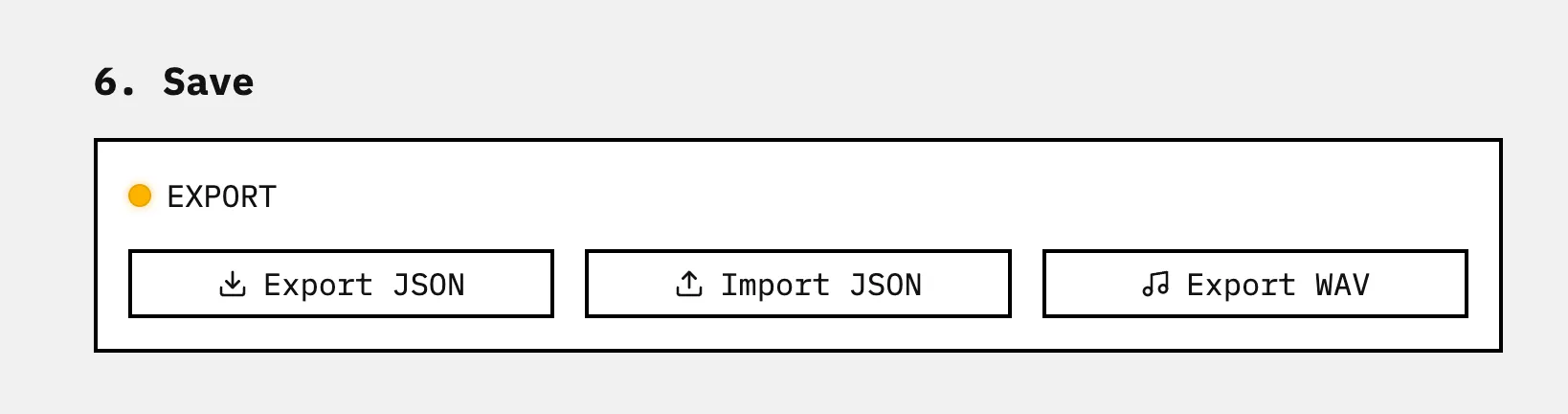 export panel